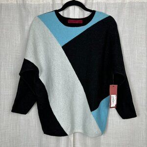 NEW Soft Knit Dolman Sweater Womens Size L Stretchy Artsy Retro Office Career